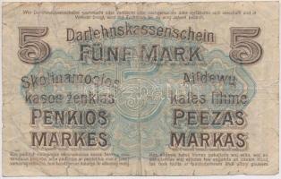 Orosz Birodalom / Kowno 1918. 5M T:III- 
Russian Empire / Kowno 1918. 5 Mark C:VG