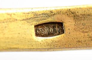 Ezüst(Ag) orosz teáskanál, 6 db, jelzett, h: 11,7 cm, bruttó: 89,5 cm