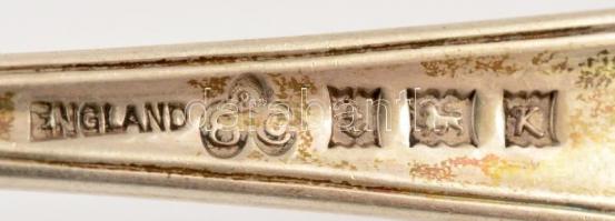 Ezüst(Ag) teáskanál, 6 db, jelzett, h: 11,5 cm, nettó: 108,6 g