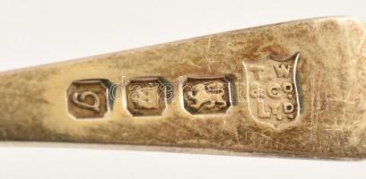 Ezüst(Ag) mokkáskanál, 6 db, jelzett, h: 9,4 cm, nettó: 36,8 g