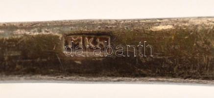 Ezüst(Ag) mokkáskanál, 5 db, jelzett, h: 8,8 cm, nettó: 48,3 g