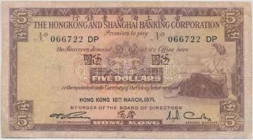 Hongkong 1971. 5D T:III  Hong Kong 1971. 5 Dollars C:F  Krause 181.d