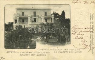 1902 Corfu, Corfou, Kerkyra; Achillion, vue prise de la Galerie des Muses / Achilleion palace. 10 Ga. (EK)