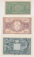 Olaszország 1944. 1L + 5L + 10L T:I-
Italy 1944. 1 Lira + 5 Lire + 10 Lire C:AU