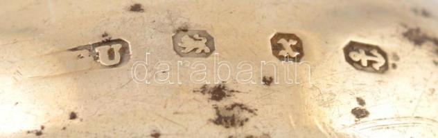 Ezüst(Ag) díszes fűszerkanál, jelzett, h: 8 cm, nettó: 6,1 g