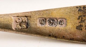 Ezüst(Ag) fűszerkanál, jelzett, h: 7,8 cm, nettó: 6,1 g