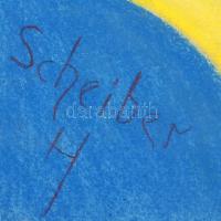 Scheiber jelzéssel: Cigarettázó hölgy. Pasztell, papír, 62×49 cm