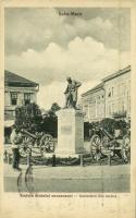 1929 Szatmárnémeti, Satu Mare; Ismeretlen hős szobra ágyúkkal, üzlet / Statuia eroiului necunoscut / heroes monument with cannons, shop