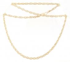 Ezüst(Ag) walles nyaklánc, jelzett, h: 45 cm, nettó: 7,5 g