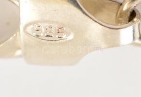 Ezüst(Ag) dupla szemes pancer nyaklánc, jelzett, h: 44,5 cm, nettó: 19,1 g