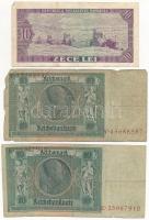 Vegyes: Németország / Weimari Köztársaság 1929. 10M (2x) + Német Harmadik Birodalom 1937. 1M (2x) + ...