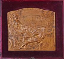 Szirmai Tony (Antal) (1871-1938) 1928. "Királyi Magyar Automobil-Club" Br emlékplakett, &q...