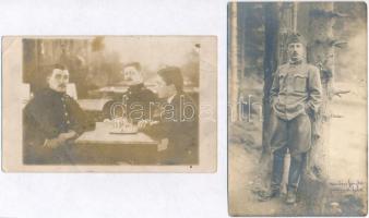 2 db RÉGI magyar katonai fotó képeslap 1920 előttről / 2 pre1920 Hungarian military photo postcards