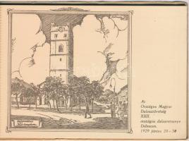 1929 Debrecen, Az Országos Magyar Dalosszövetség XXII. országos dalosversenye alkalmából kiadott kép...