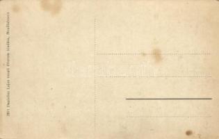 Mezőlaborc, Medzilaborce; lerombolt vasútállomás 1914-15. Az oroszdúlta Zemplén. Kiadja Danielisz La...