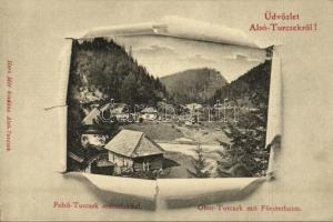 Felsőturcsek, Ober-Turz, Horny Turcek (Turcsek, Turcek); Felső-Turcsek erdészlakkal. Kiadja Herz Mór / Ober-Turcsek mit Försterheim / forestry cottage