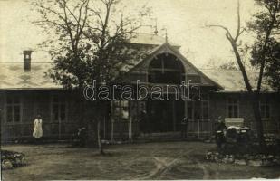 1920 Hévmagyarád, Magyarád, Madarovce, Malinovec; fürdő, automobil, kerékpár. Kiadja Dobrovitzky / spa, baths, automobile, bicycle