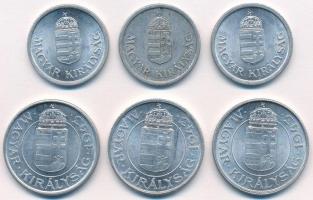 1941-1944. 1P (3xklf) + 1943. 2P Al (3x) T:1,1-,2