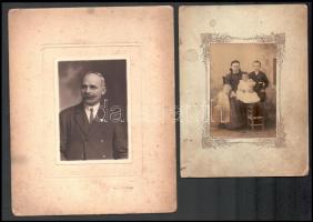 cca 1880-1910 10 db keményhátú fotó klf méretben