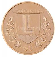 1995. "Légoltalmi Liga 1935-1995" aranyozott fém emlékérem, dísztokban (30mm) T:PP