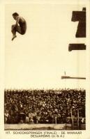 1928 Amsterdam, Olympische Spelen. Schoonspringen (Finale), De winnar Desjardins (USA) / 1928 Summer Olympics. diving finals, the winner Desjardins from the US
