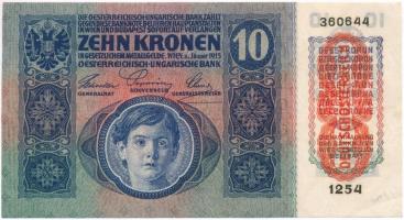 1915. 10K "DEUTSCHÖSTERREICH" felülbélyegzéssel T:I-