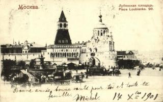 1901 Moscow, Moscou; Place Loubianka / Lubyanka Square (EK)