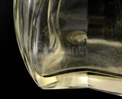 Art deco só-bors szóró, egyiken belül apró csorbával, formába préselt, m: 11 cm (2×)