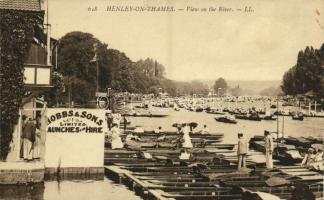 Henley-on-Thames, View on the River, Hobbs & Sons Ltd. Launches for Hire, boats