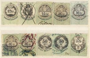 1868 10db okmánybélyeg csaknem teljes vízjellel