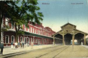 1915 Miskolc, Tiszai pályaudvar, Vasútállomás, vasutasok