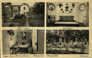 1939 Balatonlelle, Mária üdülő, Mária pavilon, villa, Házi kápolna, Magyar szoba a Mária pavilonban, Kerthelyiség (EK)