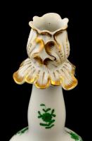 Herendi Apponyi-mintás porcelán gyertyatartó, kézzel festett, jelzett, apró kopásnyomokkal, m: 15 cm