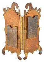 Antik asztali réz fényképtartó. 29x28 cm