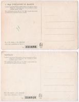 2 db RÉGI felvidéki városképes lap, hátoldalon sorsjeggyel: Turócszentmárton és Pöstyén / 2 pre-1945...