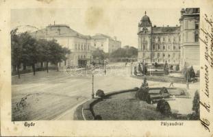 1913 Győr, Pályaudvar, vasútállomás (EK)