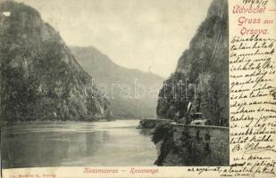 1907 Orsova, Kazán-szoros. Hutterer G. 178. / Kasanenge / Cazane / gorge (EK)