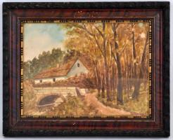 Szűcs jelzéssel: Kőhíd. Akvarell, papír, üvegezett keretben, 24×32 cm