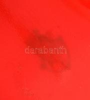 Zsolnay boros kulacs (Villanyi A.G.), apró kopásokkal, jelzett, m: 15 cm