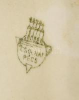 Zsolnay boros kulacs (Villanyi A.G.), apró kopásokkal, jelzett, dugó nélkül, m: 15 cm