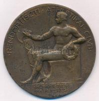 Berán Lajos (1882-1943) DN Rendészeti Athletikai Club - HONOS TIBI PATRI SPES egyoldalas Br emlékérem (52mm) T:2 patina