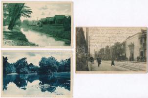 3 db RÉGI ázsiai képeslap / 3 pre1945 Asian town-view postcards: Shanghai, Singapore