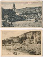 9 db RÉGI horvát városképes lap / 9 pre-1945 Croatian town-view postcards