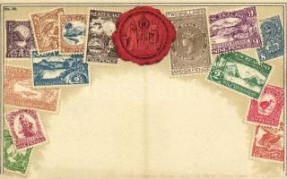 New Zealand / Stamps of New Zealand. Carte Philatelique Ottmar Zieher No. 59. litho