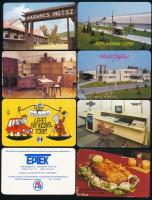 1987 53 db vegyes kártyanaptár (Karancs MGTSZ, Kecskeméti Baromfifeldolgozó Vállalat, Közép-Magyarországi Tejipari Vállalat, stb.)