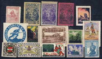 1914-1918 15db militária I. világháborús levélzáró