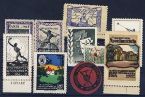 1914-1966 10db sport levélezáró