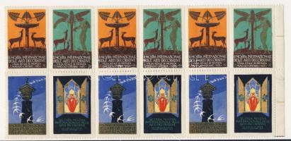 1925 II Art Deco kiállítás Mostra 12db-os díszes levélzáró-ívdarab