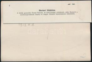 1913 Albánia, Skutari- Essad pasa, Albánia fejedelme.  korabeli sajtófotó hozzátűzött szöveggel /  A...