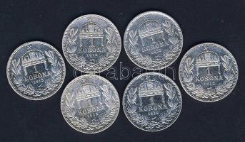 1893-1915. 1K Ag (6x) T:2,3